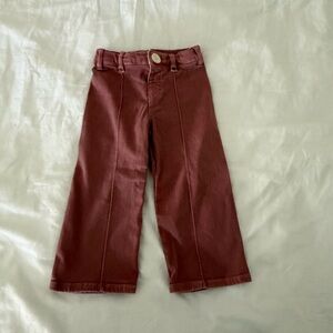 Zara Kids Wide-Leg Pants in mauve ish